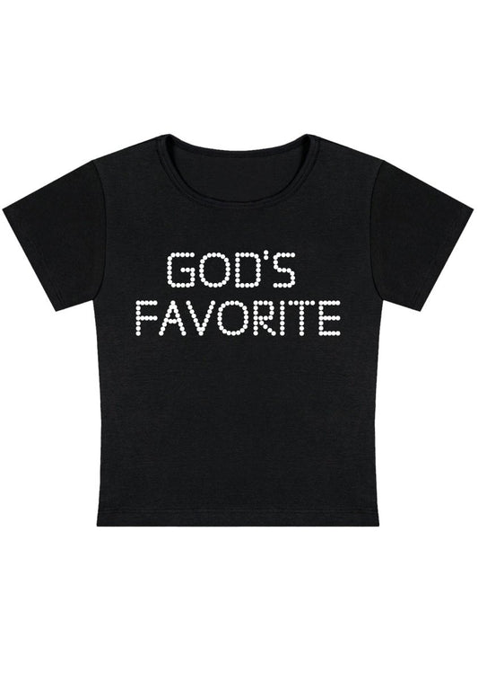 God's Favorite Y2k Baby Tee - cherrykittenGod's Favorite Y2k Baby Tee