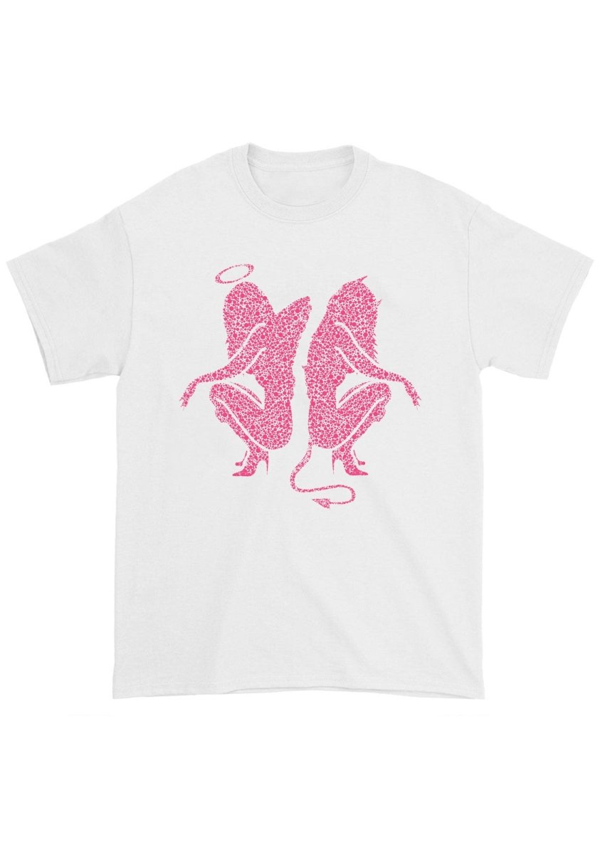 Good Angel & Evil Demon Chunky Shirt - cherrykittenGood Angel & Evil Demon Chunky Shirt