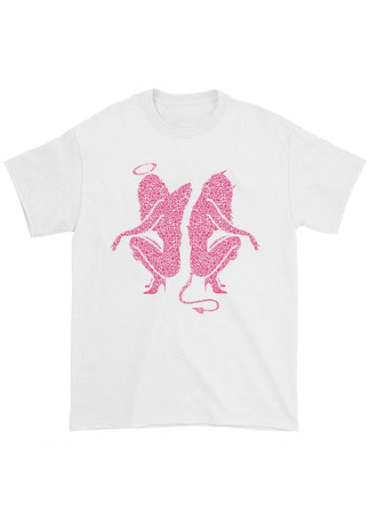 Good Angel & Evil Demon Chunky Shirt - cherrykittenGood Angel & Evil Demon Chunky Shirt