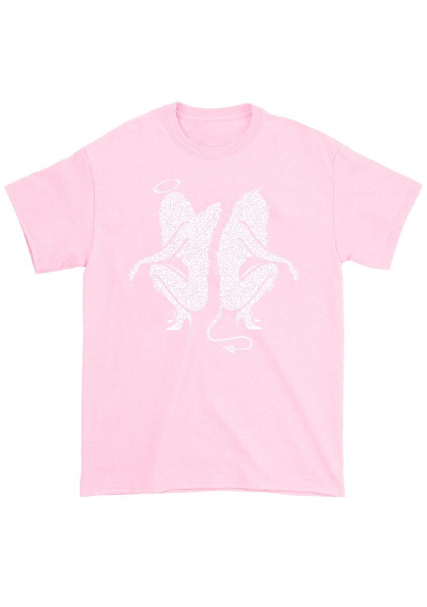 Good Angel & Evil Demon Chunky Shirt - cherrykittenGood Angel & Evil Demon Chunky Shirt