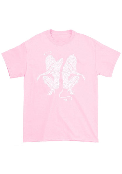 Good Angel & Evil Demon Chunky Shirt - cherrykittenGood Angel & Evil Demon Chunky Shirt