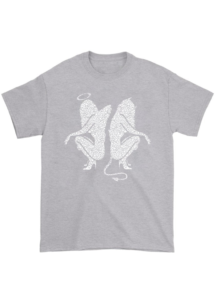 Good Angel & Evil Demon Chunky Shirt - cherrykittenGood Angel & Evil Demon Chunky Shirt