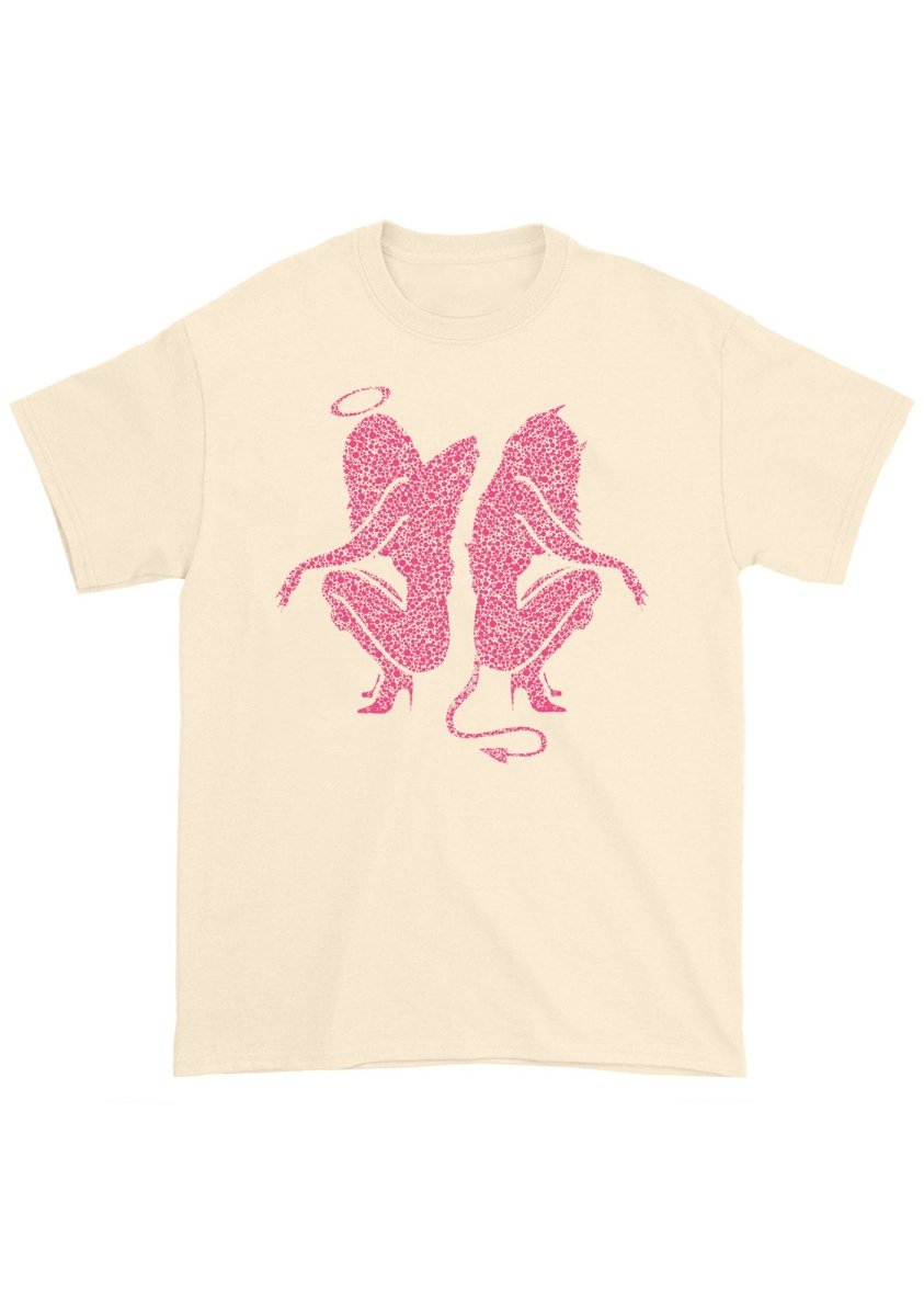 Good Angel & Evil Demon Chunky Shirt - cherrykittenGood Angel & Evil Demon Chunky Shirt