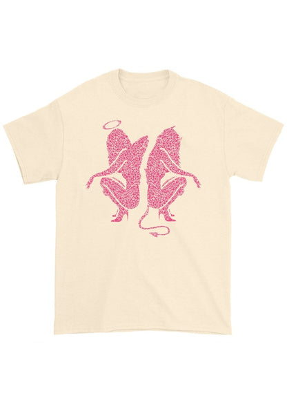 Good Angel & Evil Demon Chunky Shirt - cherrykittenGood Angel & Evil Demon Chunky Shirt