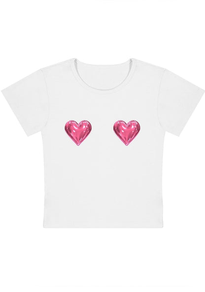 Heart Balloon Y2k Baby Tee - cherrykittenHeart Balloon Y2k Baby Tee