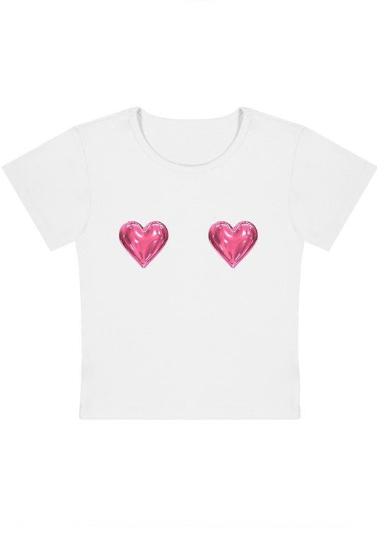 Heart Balloon Y2k Baby Tee - cherrykittenHeart Balloon Y2k Baby Tee