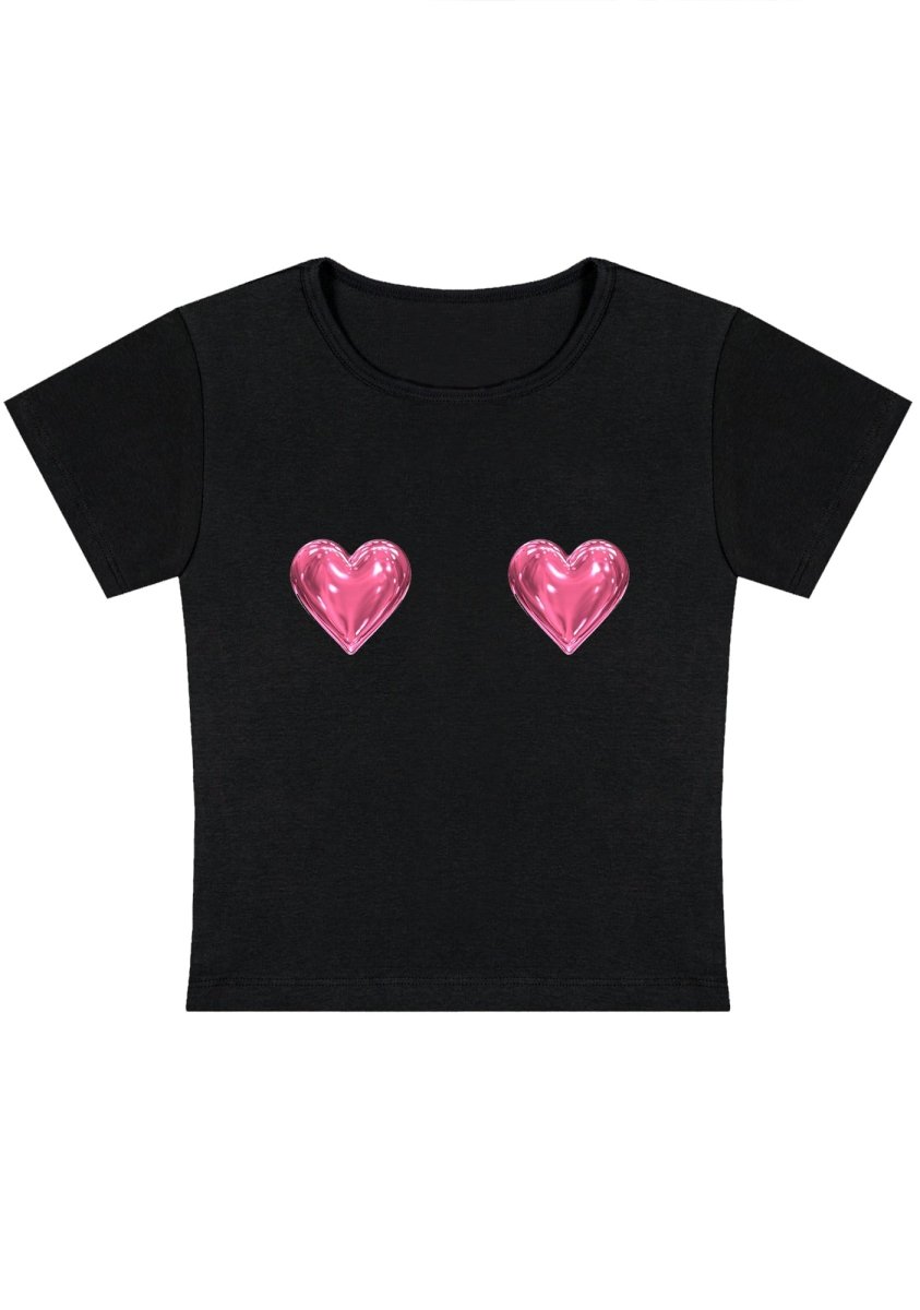 Heart Balloon Y2k Baby Tee - cherrykittenHeart Balloon Y2k Baby Tee