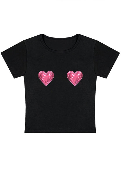 Heart Balloon Y2k Baby Tee - cherrykittenHeart Balloon Y2k Baby Tee