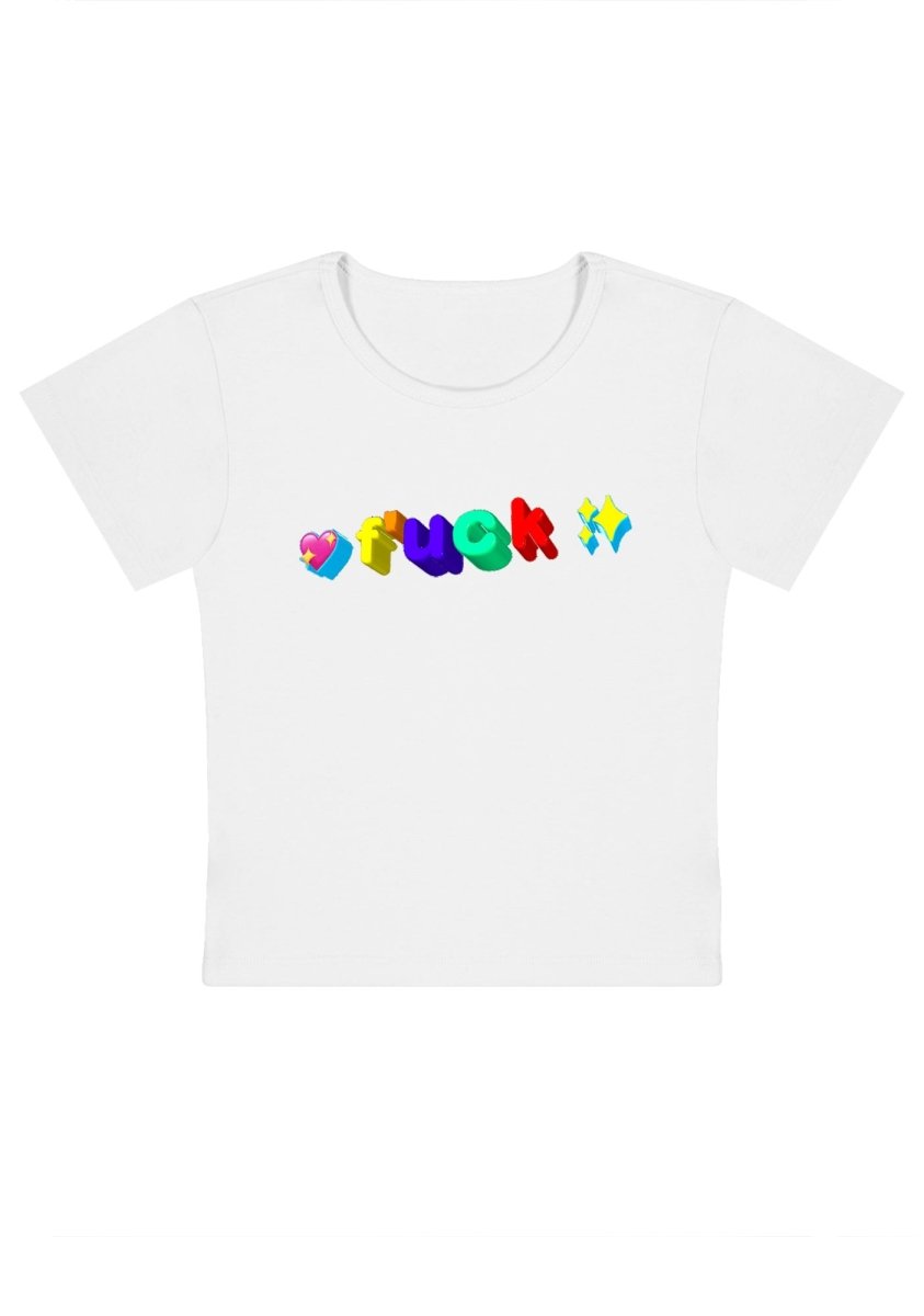 Heart F'xxk Y2K Baby Tee - cherrykittenHeart F'xxk Y2K Baby Tee