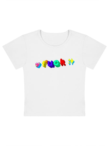 Heart F'xxk Y2K Baby Tee - cherrykittenHeart F'xxk Y2K Baby Tee