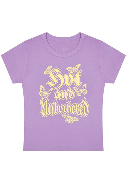 Hot And Unbothered Y2k Baby Tee - cherrykittenHot And Unbothered Y2k Baby Tee