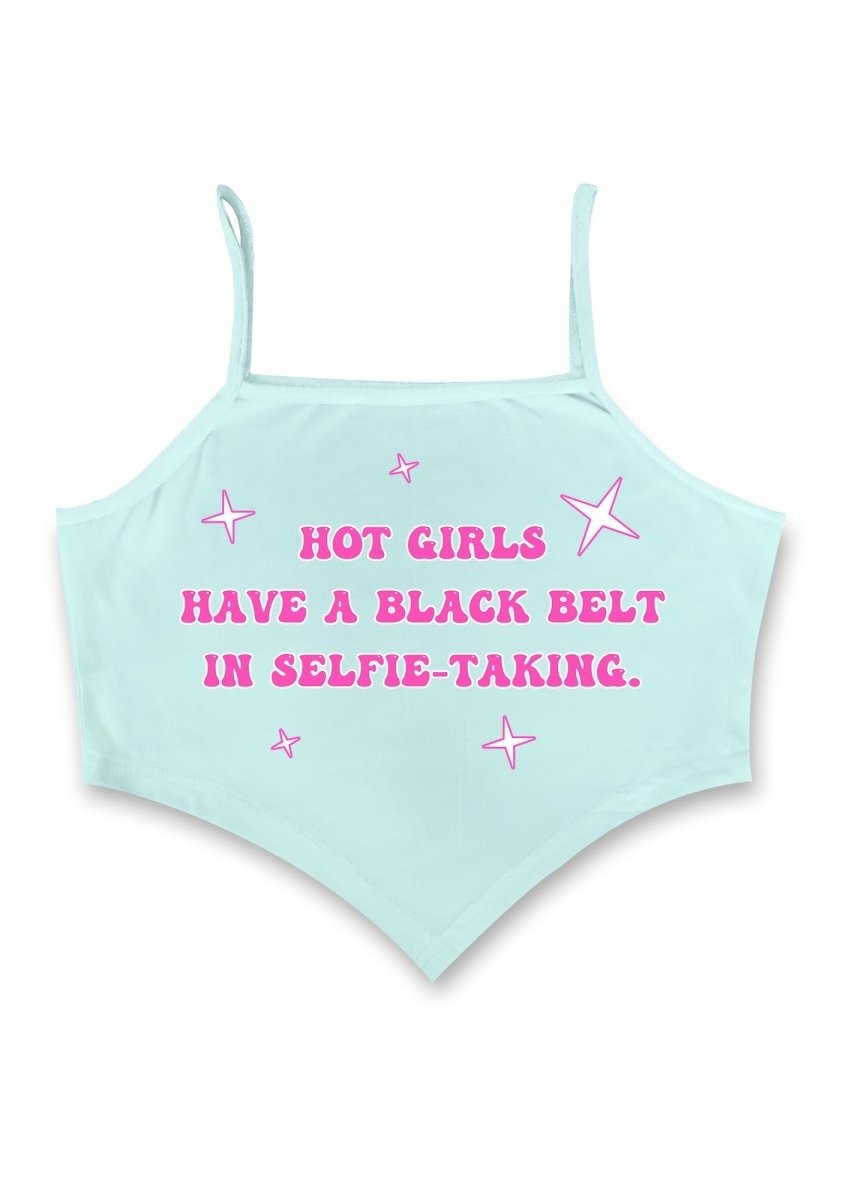 Hot Girls Have A Black Belt Bandana Crop Tank - cherrykittenHot Girls Have A Black Belt Bandana Crop Tank