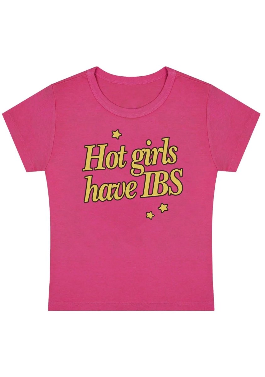 Hot Girls Have IBS Y2K Baby Tee - cherrykittenHot Girls Have IBS Y2K Baby Tee