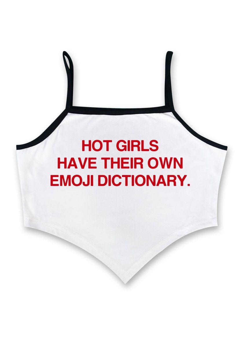 Hot Girls Have Their Own Emoji Dictionary Bandana Crop Tank - cherrykittenHot Girls Have Their Own Emoji Dictionary Bandana Crop Tank