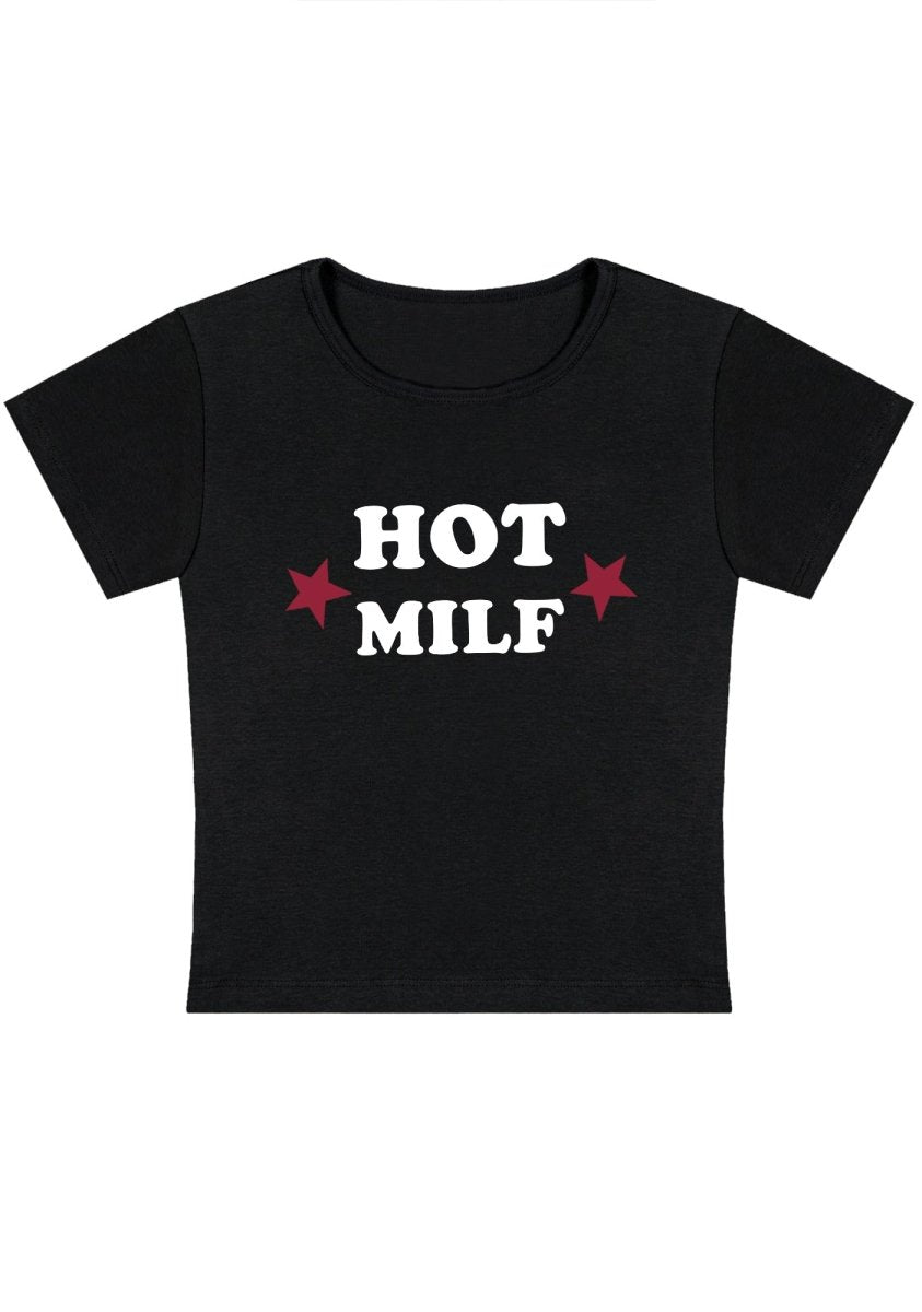 Hot Red Double Pentagram Y2k Baby Tee - cherrykittenHot Red Double Pentagram Y2k Baby Tee