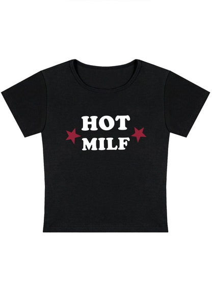 Hot Red Double Pentagram Y2k Baby Tee - cherrykittenHot Red Double Pentagram Y2k Baby Tee