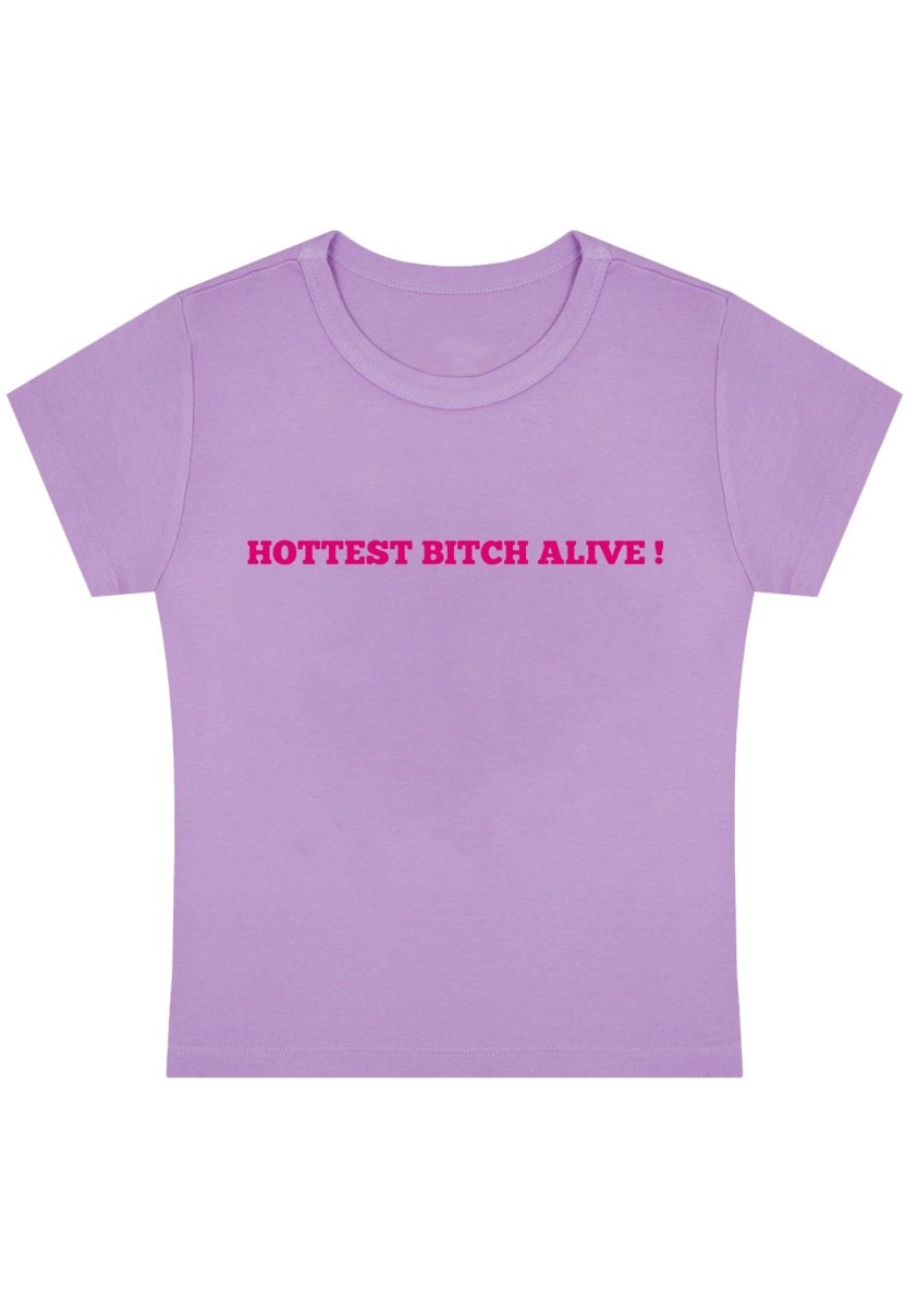 Hottest Bxxch Alive Y2K Baby Tee - cherrykittenHottest Bxxch Alive Y2K Baby Tee