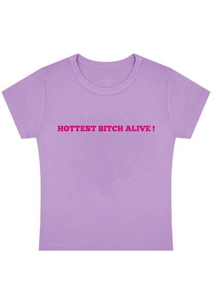 Hottest Bxxch Alive Y2K Baby Tee - cherrykittenHottest Bxxch Alive Y2K Baby Tee