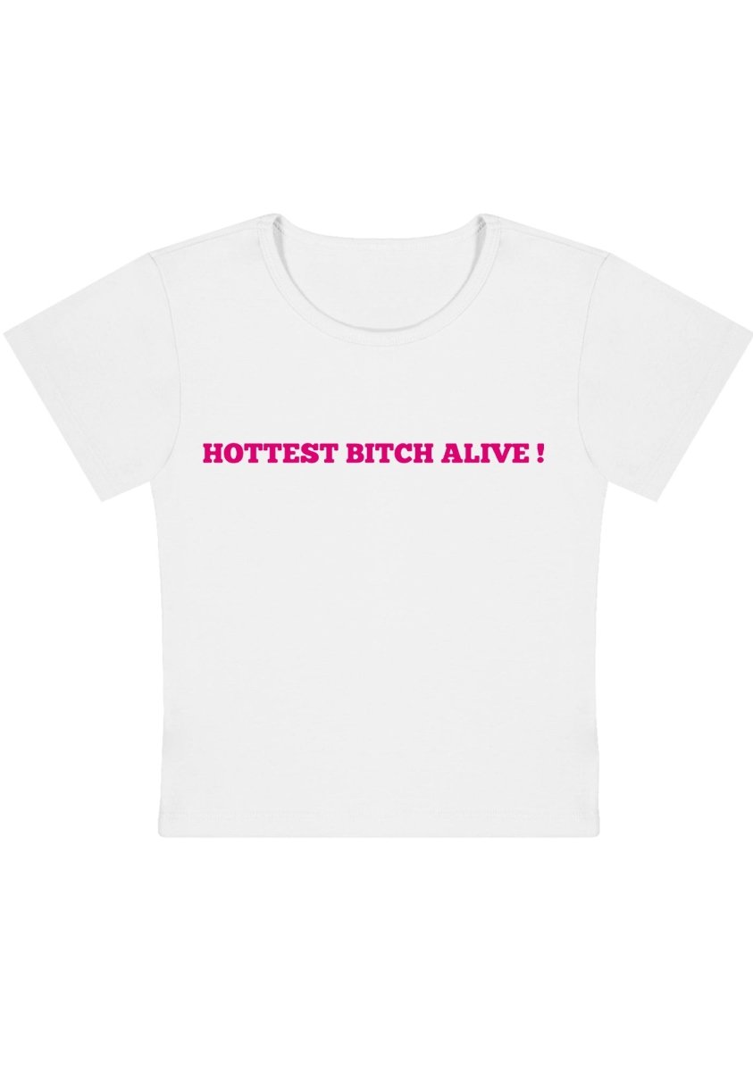 Hottest Bxxch Alive Y2K Baby Tee - cherrykittenHottest Bxxch Alive Y2K Baby Tee