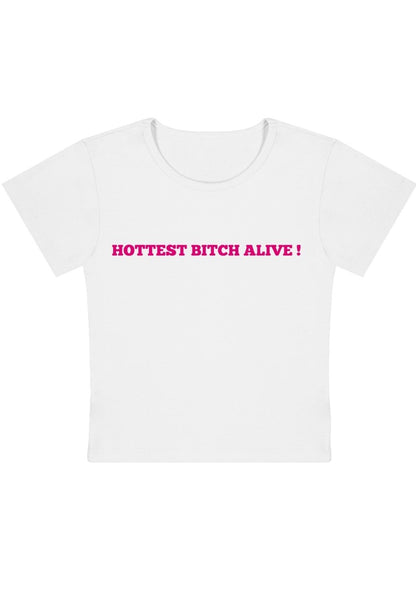 Hottest Bxxch Alive Y2K Baby Tee - cherrykittenHottest Bxxch Alive Y2K Baby Tee