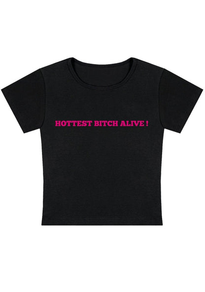 Hottest Bxxch Alive Y2K Baby Tee - cherrykittenHottest Bxxch Alive Y2K Baby Tee
