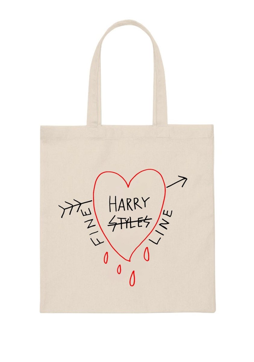 HS Fine Line Canvas Tote Bag - cherrykittenHS Fine Line Canvas Tote Bag