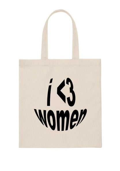 I <3 WOMEN Canvas Tote Bag - cherrykittenI <3 WOMEN Canvas Tote Bag