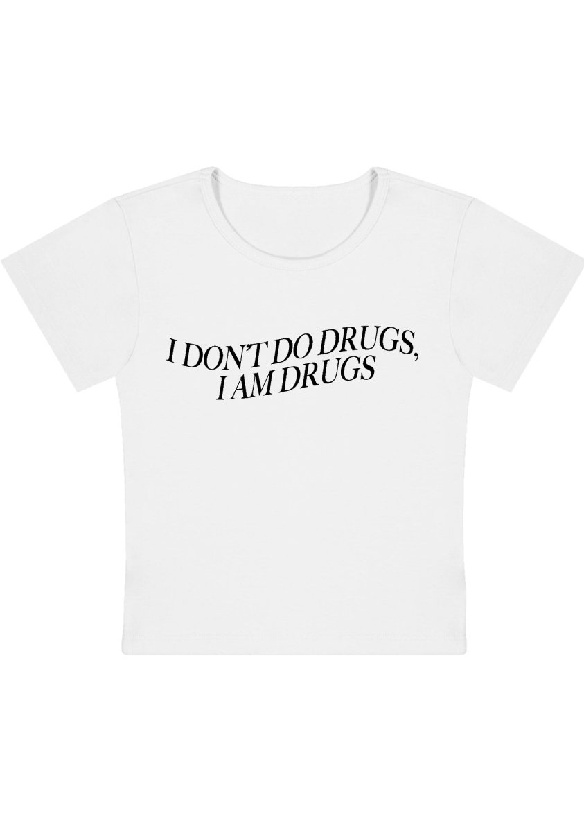 I Am Drxgs Y2K Baby Tee - cherrykittenI Am Drxgs Y2K Baby Tee