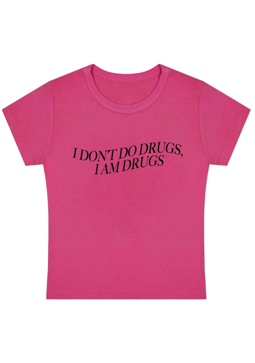 I Am Drxgs Y2K Baby Tee - cherrykittenI Am Drxgs Y2K Baby Tee