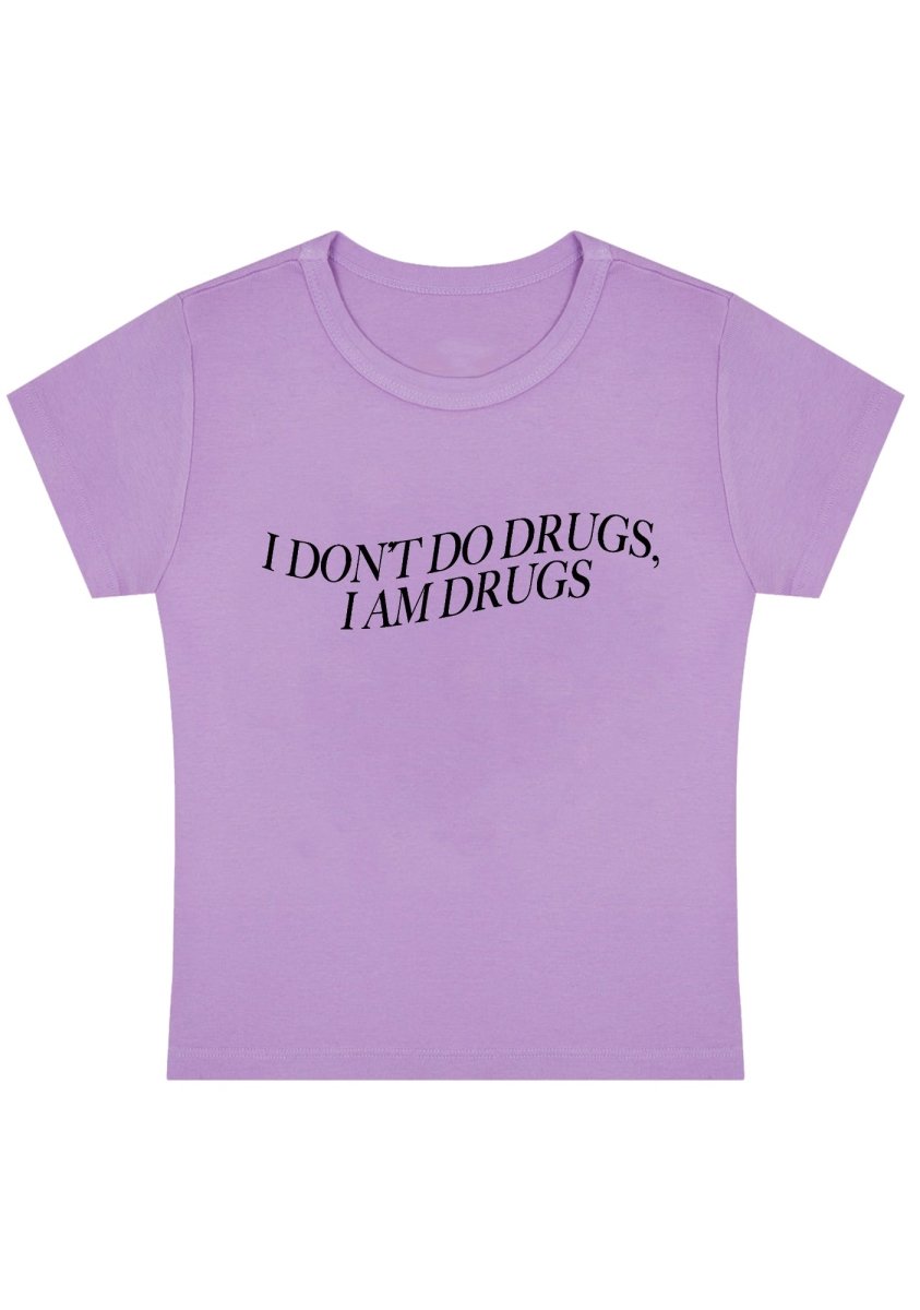 I Am Drxgs Y2K Baby Tee - cherrykittenI Am Drxgs Y2K Baby Tee