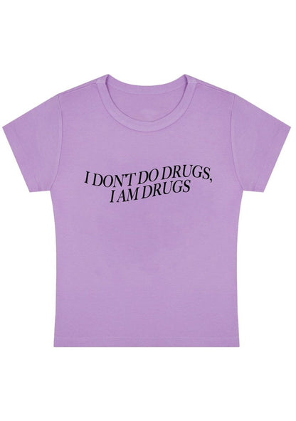 I Am Drxgs Y2K Baby Tee - cherrykittenI Am Drxgs Y2K Baby Tee