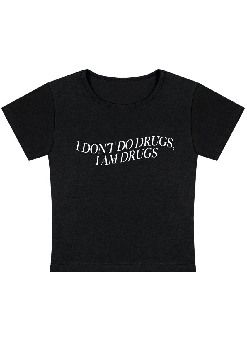 I Am Drxgs Y2K Baby Tee - cherrykittenI Am Drxgs Y2K Baby Tee