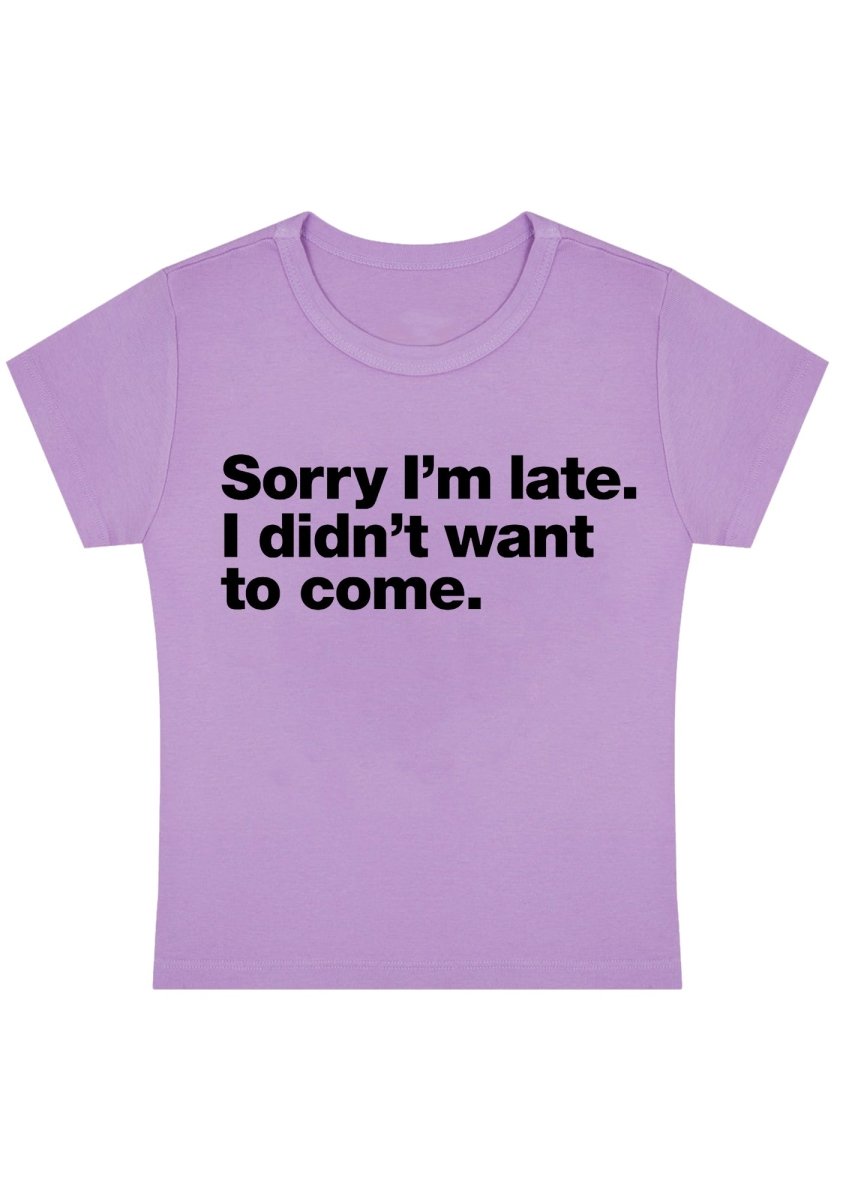 I Didn't Want To Come Y2k Baby Tee - cherrykittenI Didn't Want To Come Y2k Baby Tee