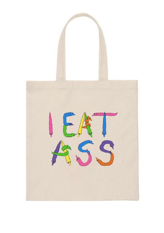 I Eat Canvas Tote Bag - cherrykittenI Eat Canvas Tote Bag