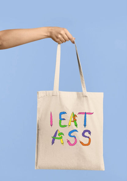 I Eat Canvas Tote Bag - cherrykittenI Eat Canvas Tote Bag