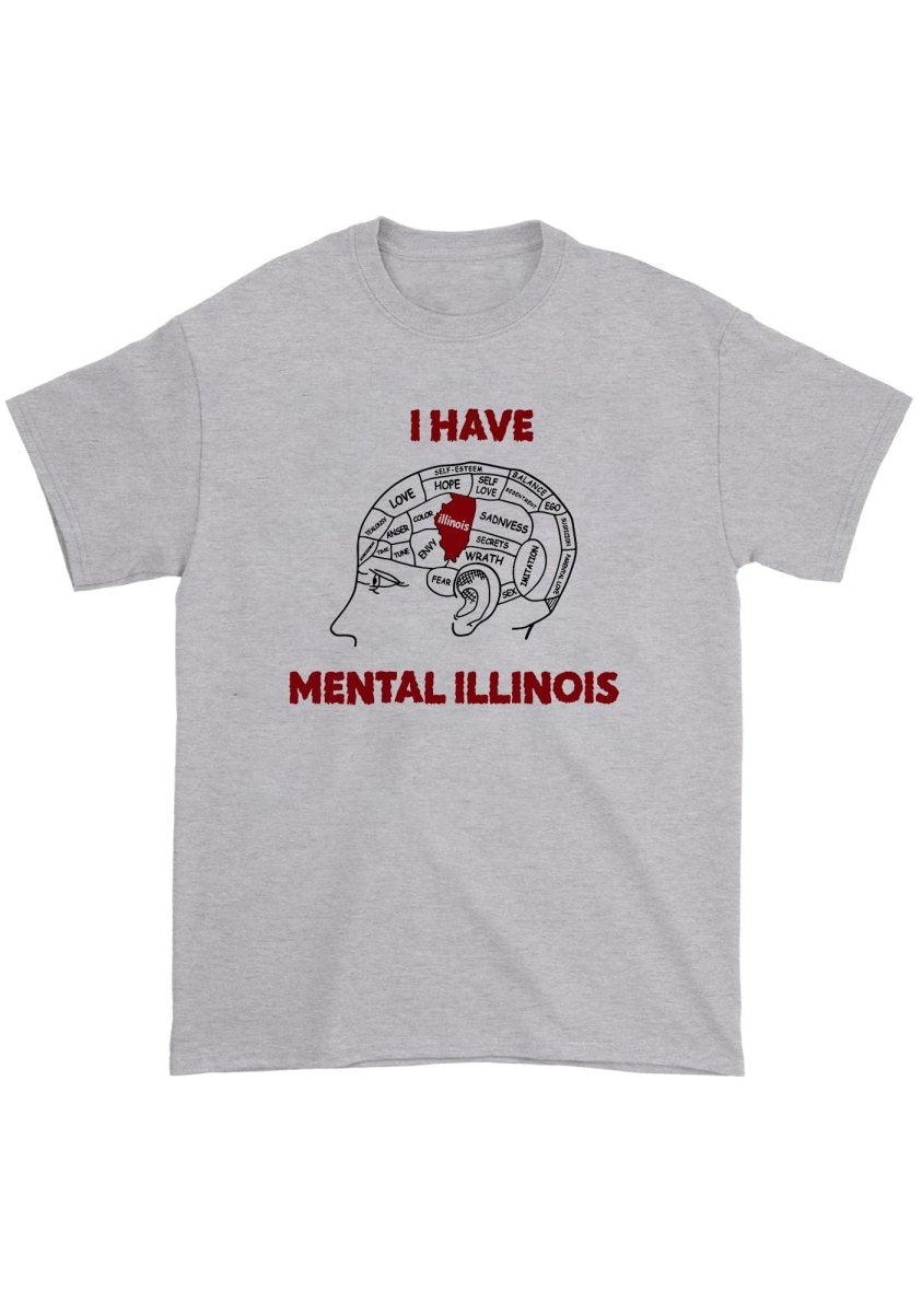 I Have Mental Illinois Chunky Shirt - cherrykittenI Have Mental Illinois Chunky Shirt