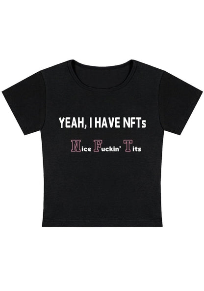 I Have NFTs Y2k Baby Tee - cherrykittenI Have NFTs Y2k Baby Tee