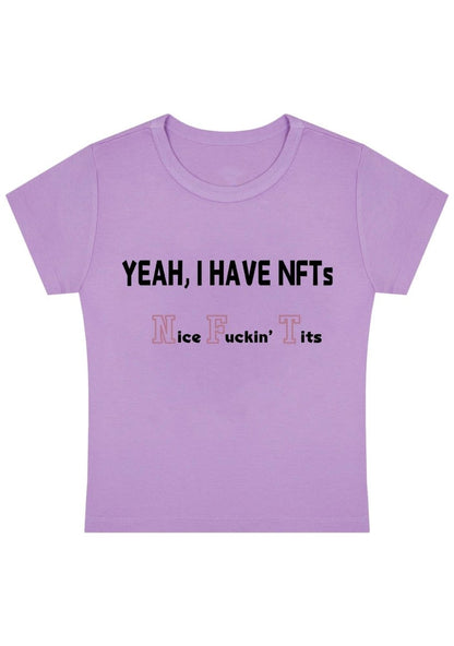 I Have NFTs Y2k Baby Tee - cherrykittenI Have NFTs Y2k Baby Tee