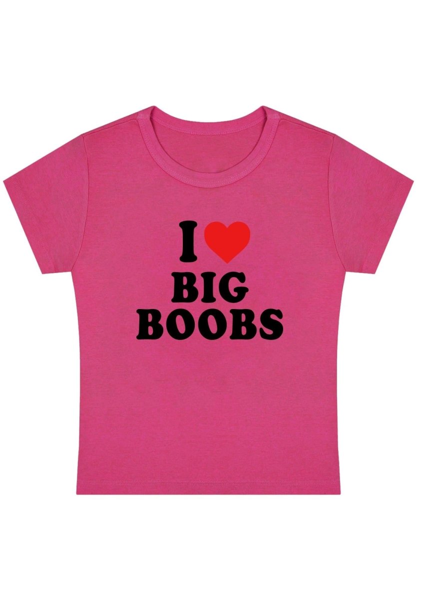 I Love Big Bxxbs Y2k Baby Tee - cherrykittenI Love Big Bxxbs Y2k Baby Tee