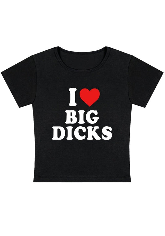 I Love Big Dxxks Y2k Baby Tee - cherrykittenI Love Big Dxxks Y2k Baby Tee
