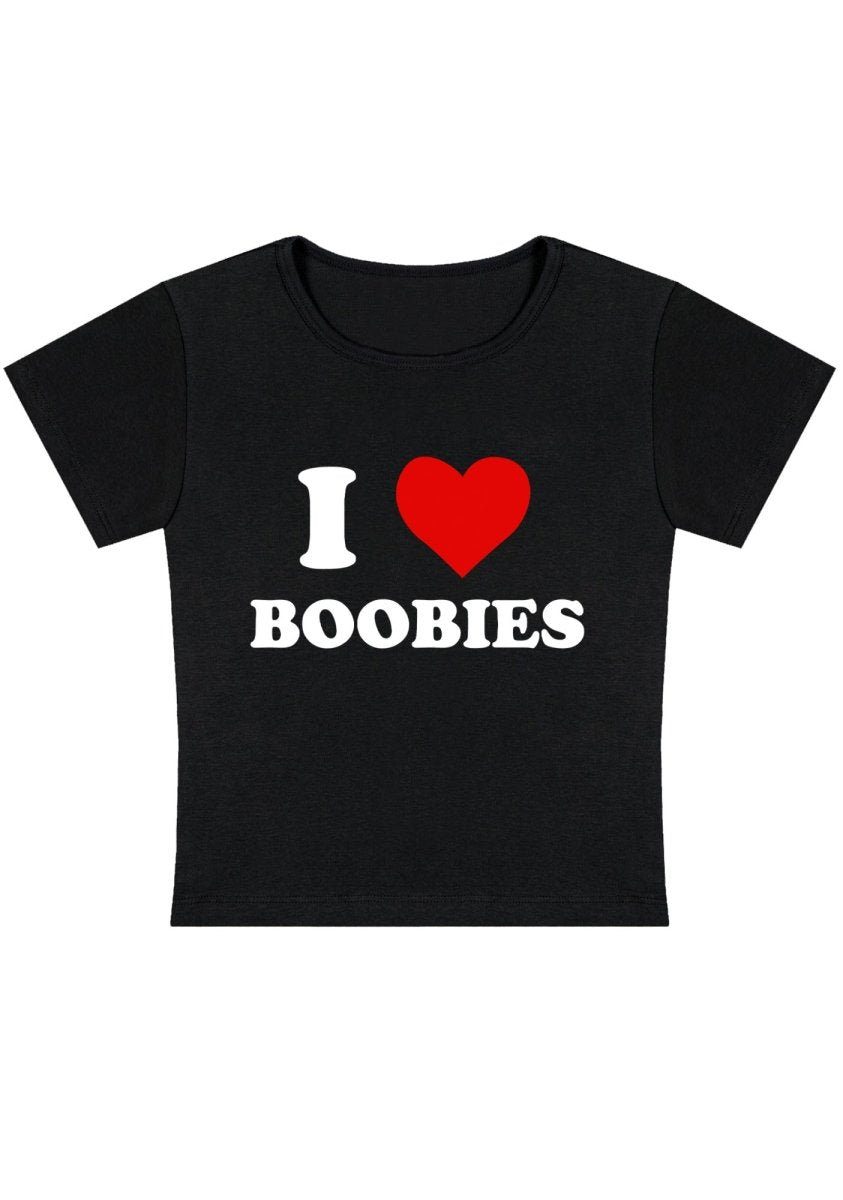 I Love Bxxbies Y2K Baby Tee - cherrykittenI Love Bxxbies Y2K Baby Tee