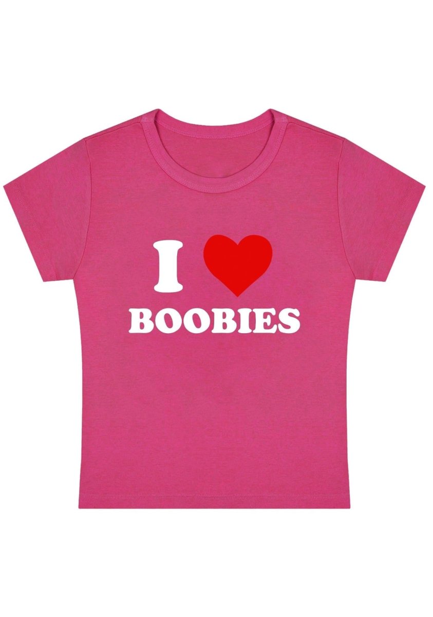 I Love Bxxbies Y2K Baby Tee - cherrykittenI Love Bxxbies Y2K Baby Tee