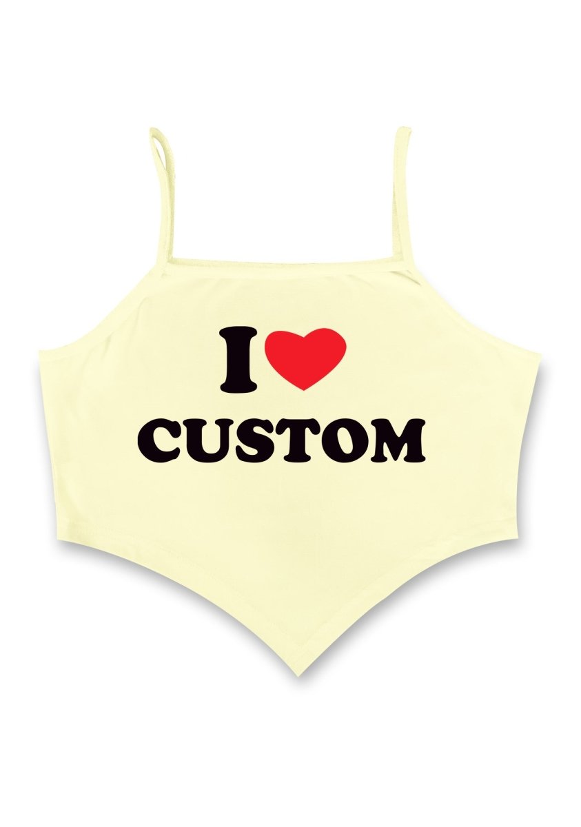 I Love Custom Bandana Crop Tank - cherrykittenI Love Custom Bandana Crop Tank