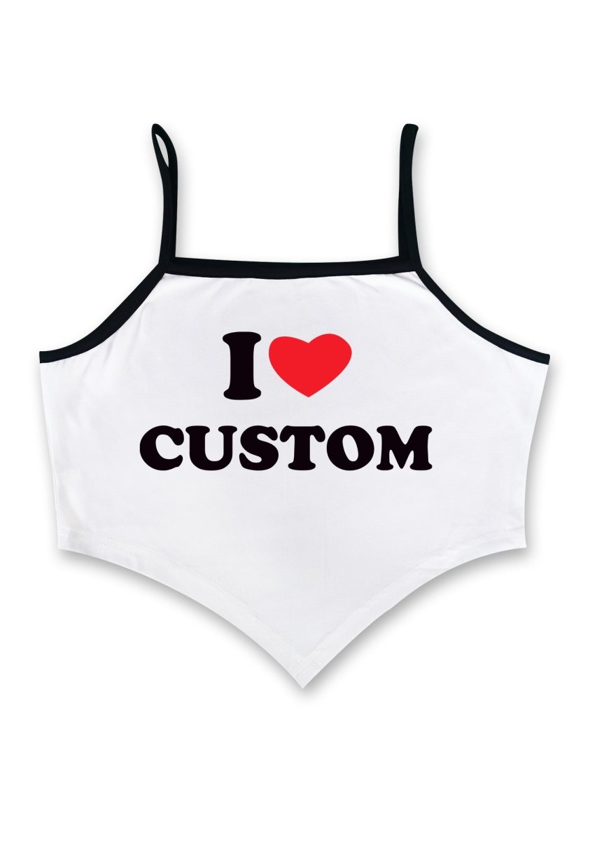 I Love Custom Bandana Crop Tank - cherrykittenI Love Custom Bandana Crop Tank