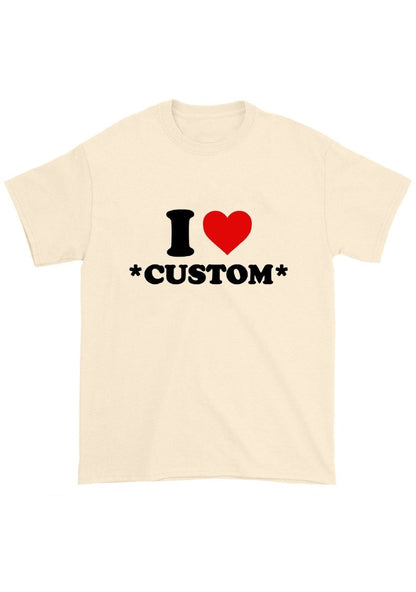 I Love Custom Personalized Chunky Shirt - cherrykittenI Love Custom Personalized Chunky Shirt