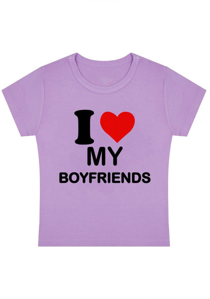 I Love My Boyfriends Y2k Baby Tee - cherrykittenI Love My Boyfriends Y2k Baby Tee