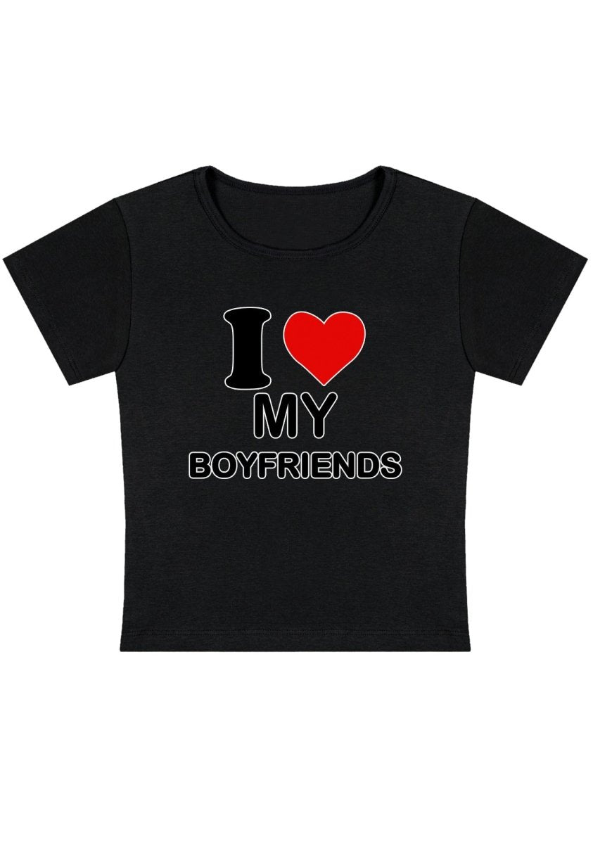 I Love My Boyfriends Y2k Baby Tee - cherrykittenI Love My Boyfriends Y2k Baby Tee