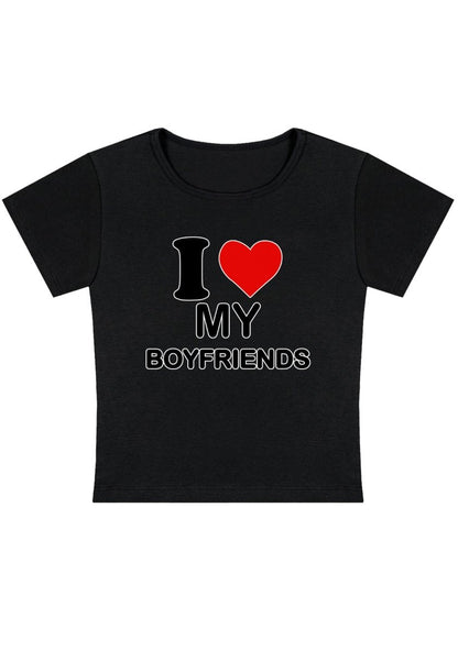 I Love My Boyfriends Y2k Baby Tee - cherrykittenI Love My Boyfriends Y2k Baby Tee