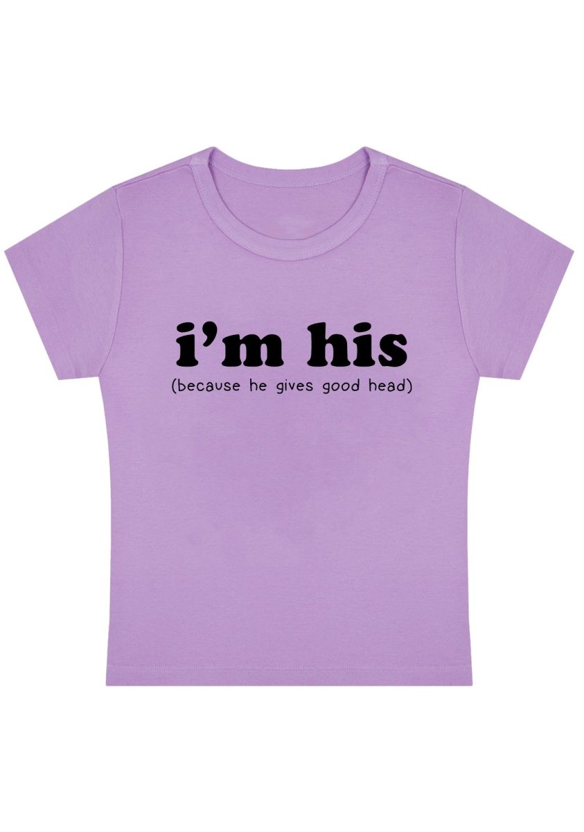 I'm His Y2k Baby Tee - cherrykittenI'm His Y2k Baby Tee