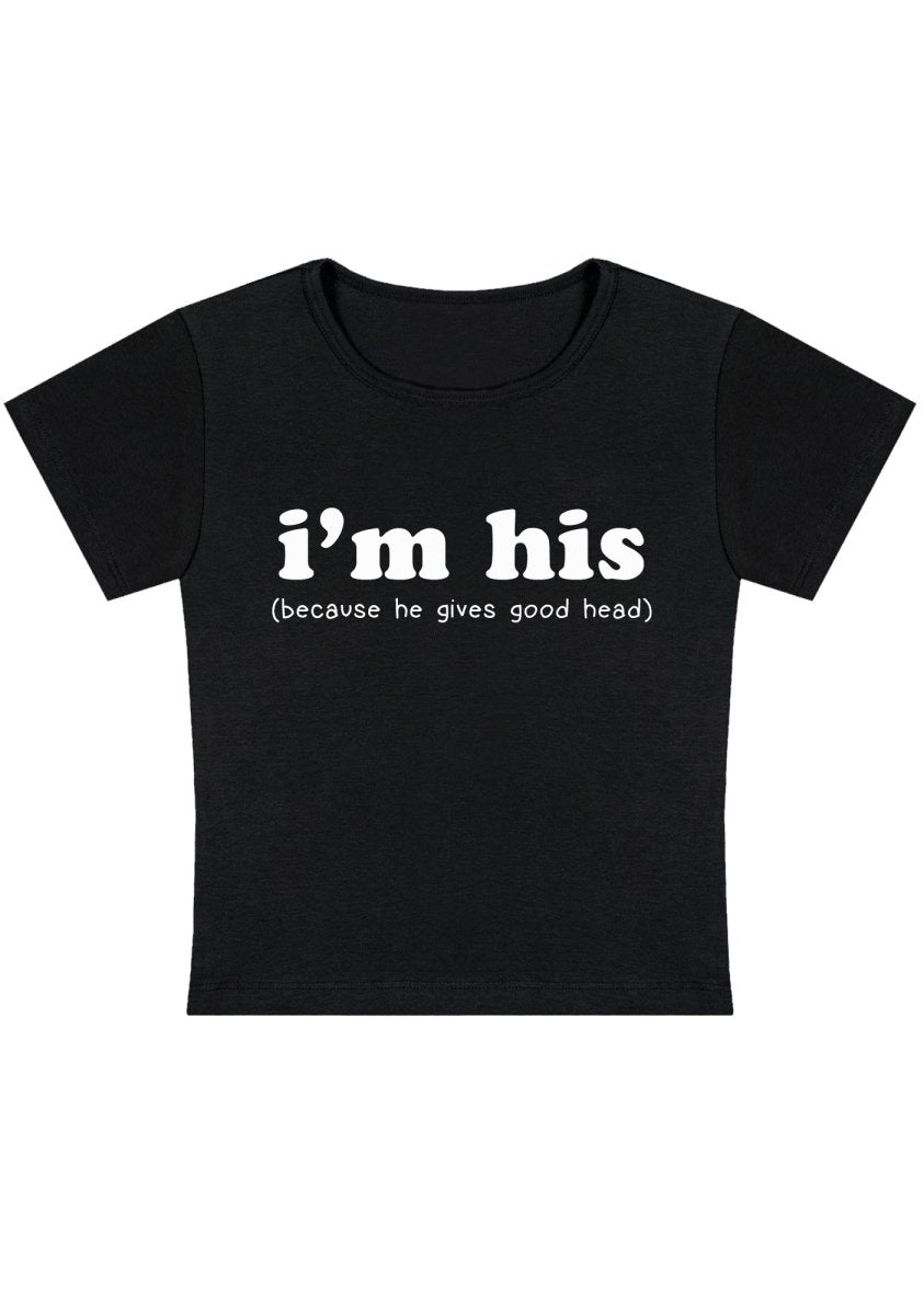 I'm His Y2k Baby Tee - cherrykittenI'm His Y2k Baby Tee